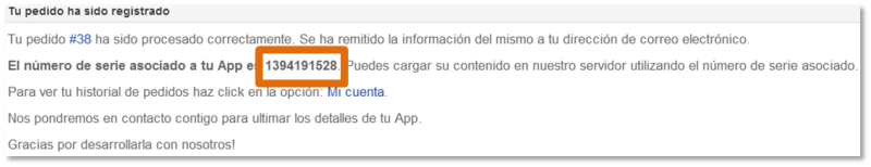 Mensaje primer pago
