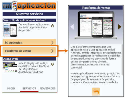 Nuevo servicio. Resultado final