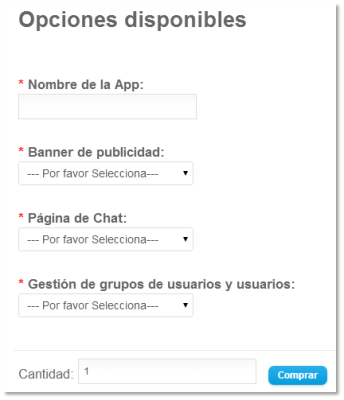 Opciones App